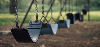 An empty swing-set